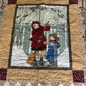 Winter Scene Holiday Throw Blanket